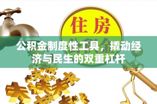 北流公积金制度性工具，撬动经济与民生的双重杠杆