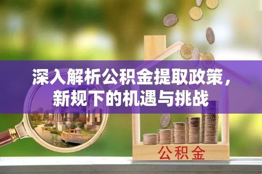 北流深入解析公积金提取政策，新规下的机遇与挑战