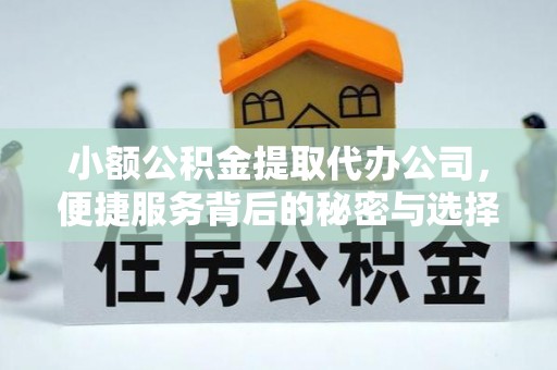 北流小额公积金提取代办公司，便捷服务背后的秘密与选择指南