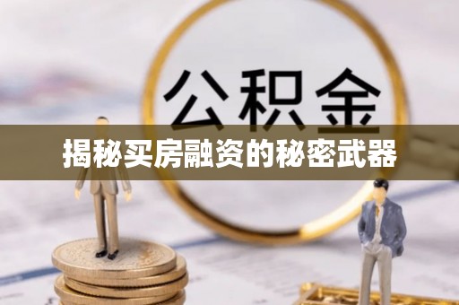 北流揭秘买房融资的秘密武器
